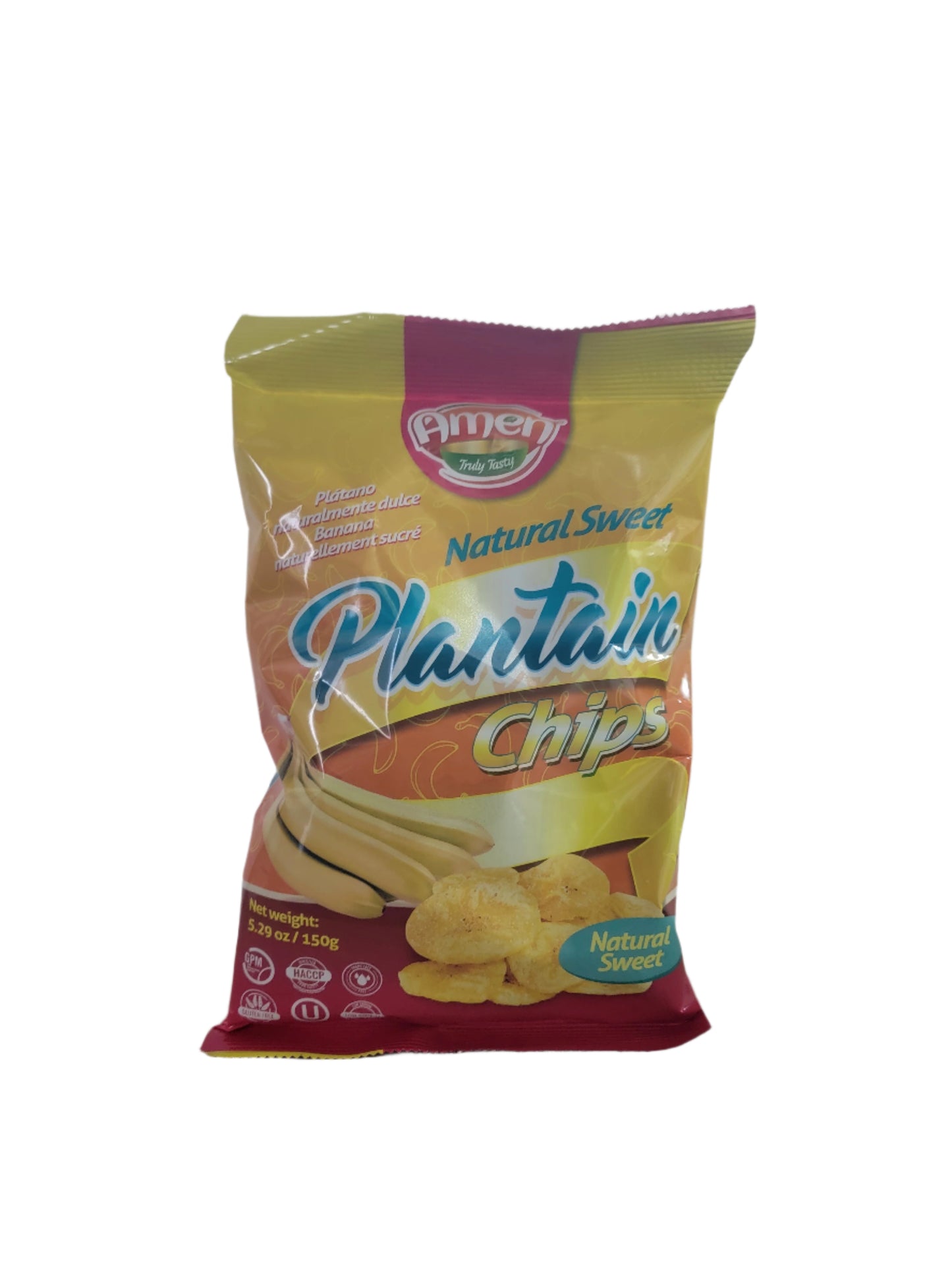 Amen Plantain Chips - Natural Sweet