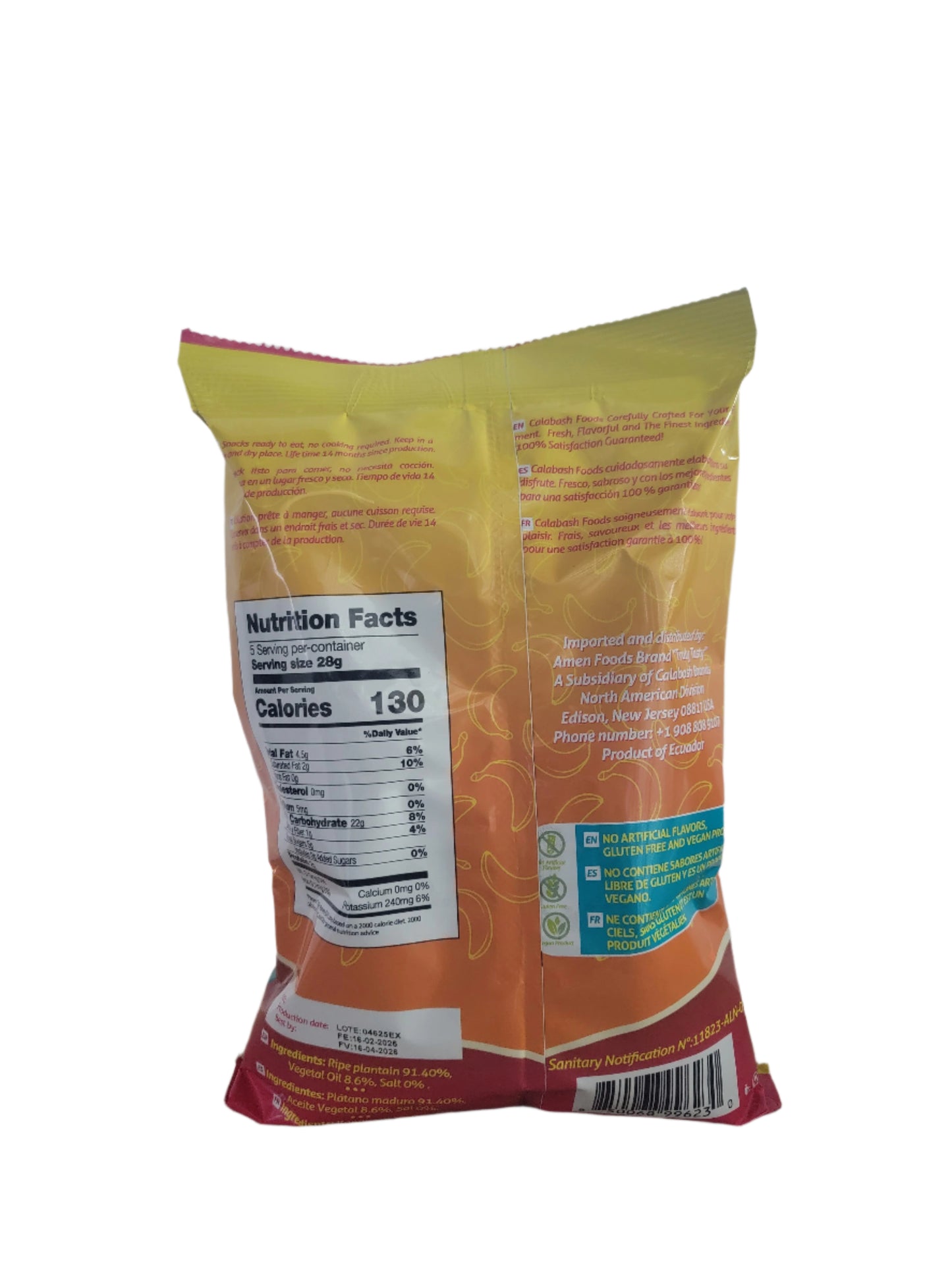 Amen Plantain Chips - Natural Sweet