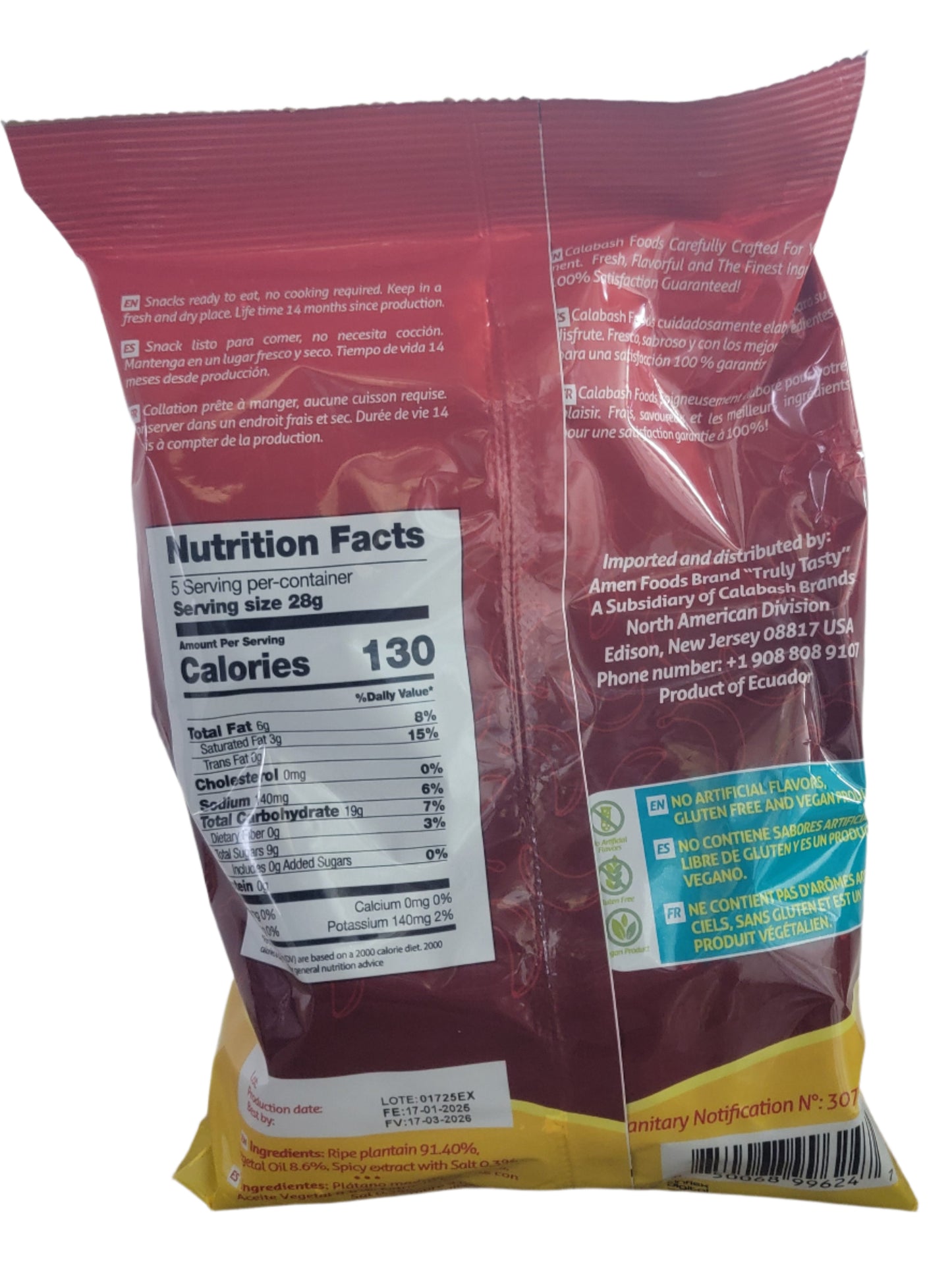 Amen Plantain Chips - Hot Spicy Sweet