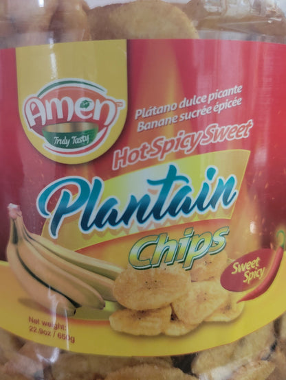 Amen Plantain Chips - Hot Spicy Sweet