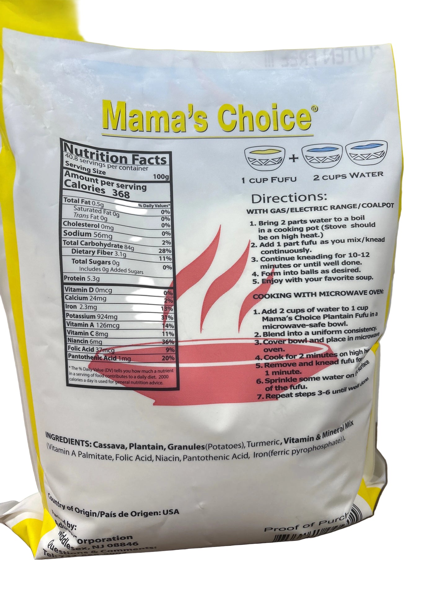 Mama's Choice Plantain Fufu mix